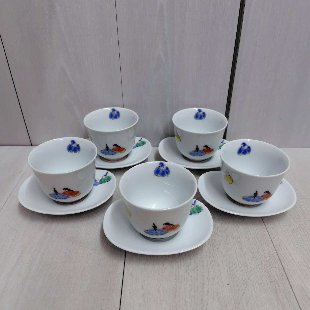 深川製磁六歌仙茶托付5客セット